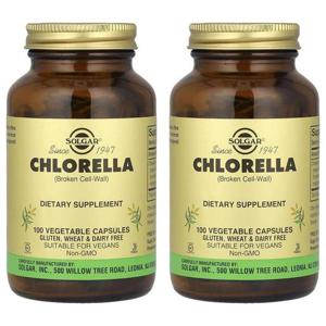 해외배송 Solgar 솔가 클로렐라 (브로큰 Cell-Wall) 100베지캡슐 2개