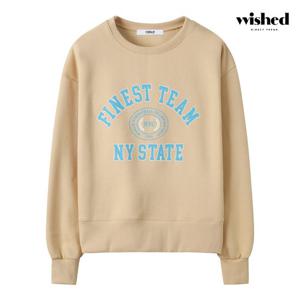 [위시드]뉴욕 빈티지 기모 오버핏 맨투맨 티셔츠 (WICDTS002)