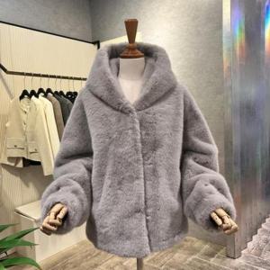 [ab.f.z]AOA1HF051_페이크 퍼 후드 자켓