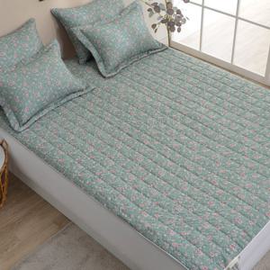 [샤이닝홈]리브린 플라워레인 세미마이크로 온수매트커버 Q