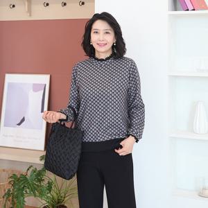 [쉬즈마담]T57445 하운드투스체크 이중프릴티 50대 엄마옷