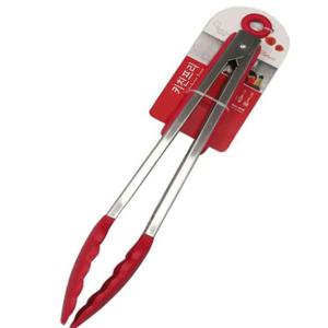 키친프리 실리콘 집게 주방 샐러드 집게 레드 33cm