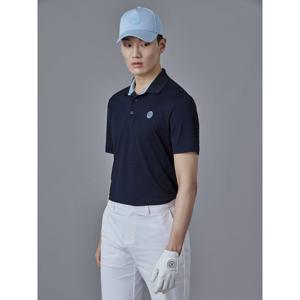 [빈폴골프][빈폴골프] 남성 져지 시어서커 반팔 티셔츠 - 네이비