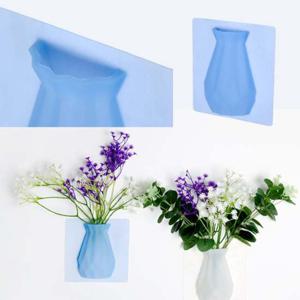 벽장식 간편부착 실리콘 화병 3color DD-10841