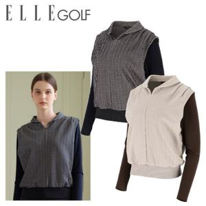 [엘르골프]여성 간절기 레이어드형 조직감 티셔츠 6J65402_DJ