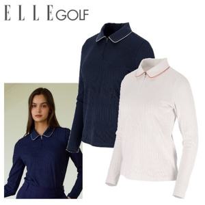 [엘르골프]여성 카라 포인트 조직감 폴로 티셔츠 6J65202_DJ