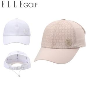 [엘르골프]여성 뒷판 오픈형 그래픽 배색 하프캡 6J67451_DJ