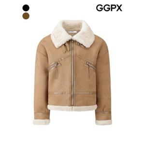 [GGPX]안감 퍼 무스탕 벨티드 자켓 (GPAJK016F)