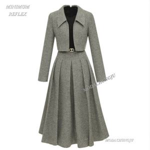 [미니멈]MD  투피스스타일 하운드 체크 원피스 MD MYDAWO1270_CJ