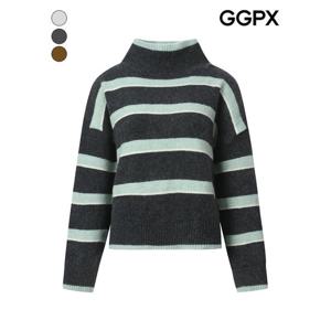 [GGPX]하이넥 컬러 블록 울 니트 (GPBKP002B)