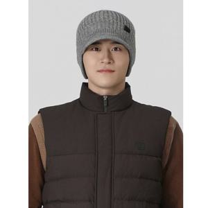 [엘르골프]남성 니트 귀걸이 캡 6K77402-932 멜란지그레이