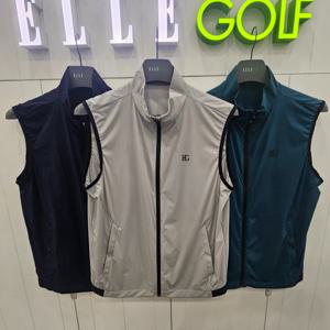 [엘르골프]남성 간절기 홑겹 풀집업베스트6L11401