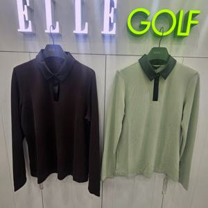[엘르골프]여성 간절기 와플조직 폴로티셔츠6J65252J