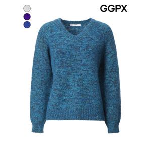[GGPX]V넥 심플 날개 퍼 니트 (GPBKP035B)