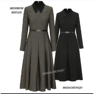 [미니멈]MD 카라 플리츠 원피스  MD MYDAWO0220MX