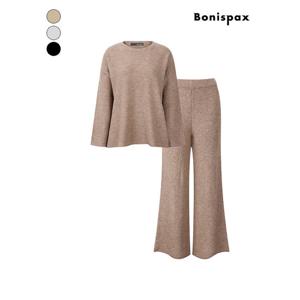 [보니스팍스]이지웨어 니트 탑 와이드 팬츠 셋업 (XPBST010M0)