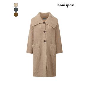 [보니스팍스]빅 카라 롱 니트 가디건 (XPBKG007M0)