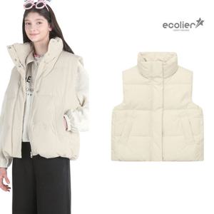 [에꼴리에]여자 겨울이월 하이넥푸퍼웰론조끼(23RT151)