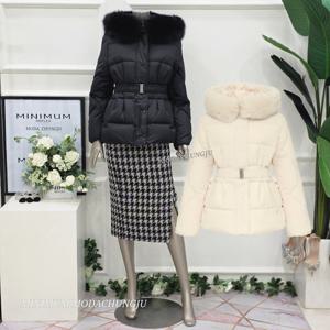 [미니멈]MD 폭스퍼 후드 구스 패딩 MD MZDGPM0960BK1