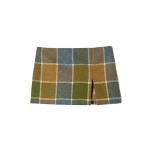 미우미우 로고 디테일 체크 미니 스커트 MG2604SOOO1806