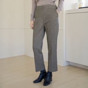 엄마옷 마담4060 잔체크슬랙스기모팬츠 데일리 여성바지 -ZPN2512035-