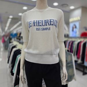 [조이너스]여성 브랜드 25신상 라운드 망사 여름 티셔츠 JAFU5WS