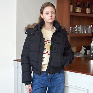 [르샵]시보리 후드 버튼 패딩 점퍼 (DP4JJ032A)