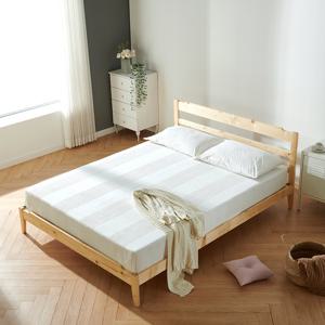 장인가구 캔들 헤드형 원목침대 프레임_Q