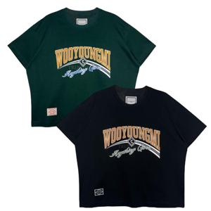 25FW 우영미 여성 렌티큘러 로고 크롭 티셔츠 M253TS04