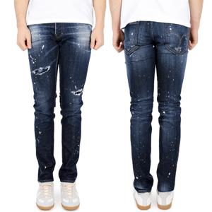 23 SS 디퀘 남성 화이트 페인팅 디스 워싱 쿨가이진 S74LB1233