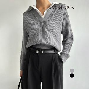 ATMARK 숏셔츠카라레이어드니트_AA59KN056G