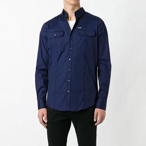 디스퀘어드 실버로고 포켓 셔츠 블루 S74DL0961 S44131 486