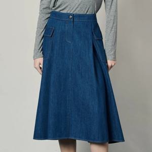 [올앤선드리]데님 턱 스커트 A5S1S201