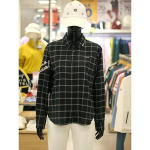 루이까스텔 세이브존03 여성 골프 가을 루즈핏 빅체크 로고 포인트 캐주얼 셔츠 남방 A7LESH903GA