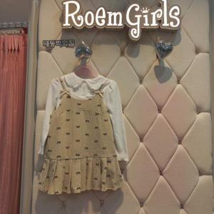 로엠걸즈 DP01 리본코듀로이 뷔스티에 원피스 RGOW25T1P