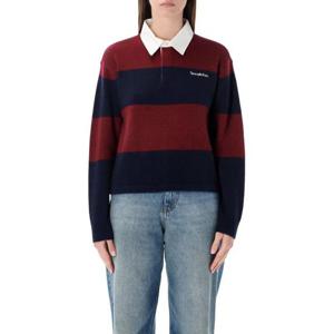 스포티앤리치 폴로 티셔츠 WS08062300RE42 4015 MERLOT NAVY STR