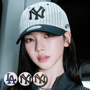 MLB 공용 시그니처 스트라이프 언스트럭쳐 볼캡 (3ACPB255N)