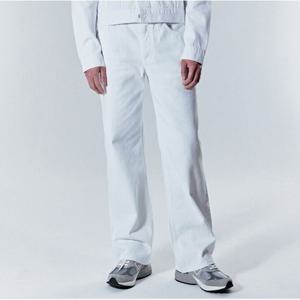 [플랙진]남성 플랙 X 런업 스텝 M34 화이트 와이드 데님 팬츠 (PJTT5STM343)