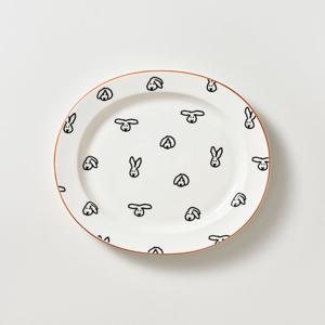 [한국도자기][한국도자기 X 웜그레이테일] 버니버니 오발 플레이트 1p