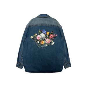25FW 우영미 플라워 백로고 데님 셔츠 W253SH26
