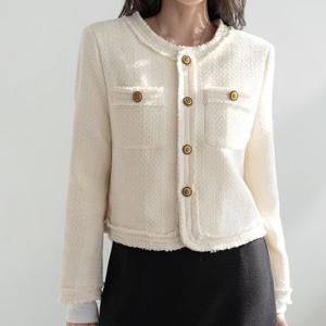 [나크21] 퀄팅 안감 클래식 트위드 자켓 NK54-JS-15