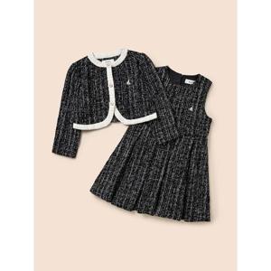 [빈폴키즈] 클래식 트위드 원피스 & 재킷 세트  블랙 (BI6171G015)