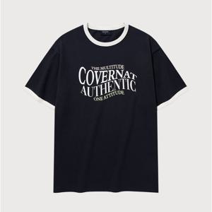 커버낫 타이포 그래픽 링거 티셔츠 B1 CO2502ST12 DN WH