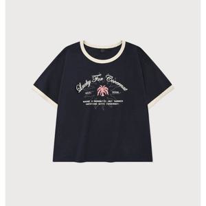 커버낫 여성 썸머 그래픽 링거 티셔츠 B1 CO2502ST80 NA IV