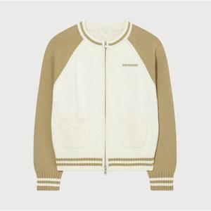 커버낫 여성 바시티 집업 니트 가디건 B1 CO2501KT73 BE