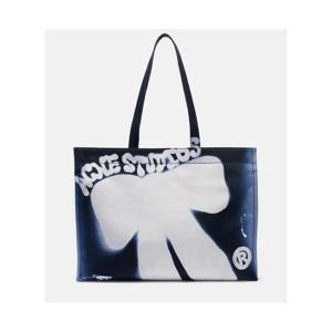 아크네 로고 캔버스 토트 백 P01136714