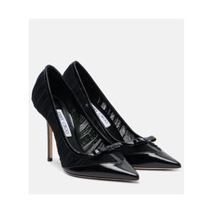 지미추 Love 100 레더 트리밍 메쉬 펌프스 P01125184