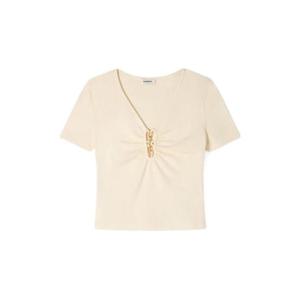 산드로 V넥 디테일 티셔츠 SFPTS017