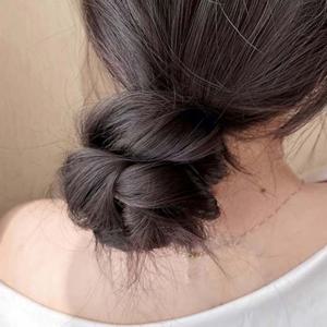 스타일리쉬 볼륨 당고머리 똥머리 묶음 부분가발