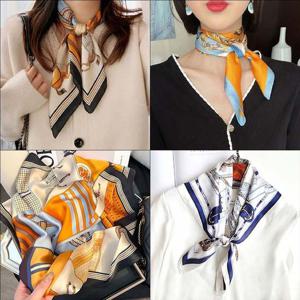 봄 스카프 쁘띠 데일리 쉬폰 70x70 정사각 실크 14종